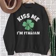 Kiss Me I'm Italian St Patrick's Day Irish Italy Sweatshirt Gifts for Old Women