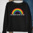 Kiss Whoever The Fuck You Want Lesbian Gay Pride Lgbt 2019 Sweatshirt Gifts for Old Women