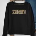 Knights Mascot Word Gold Black White Sweatshirt Gifts for Old Women