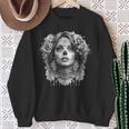 La Catrina Eleganz Elegante Sugar Skull Dame Sweatshirt Geschenke für alte Frauen