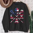 Lacrosse Outfit American Flag Lax Helmet & Sticks Team Sweatshirt Gifts for Old Women