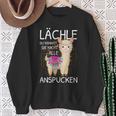 Lama Spruch Alpaka Lächle Du Kannst Sie Nicht Anspucken Lama Sweatshirt Geschenke für alte Frauen