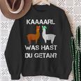 Lamas With Hüten Karl Was Hat Du Getan Lama Sweatshirt Geschenke für alte Frauen
