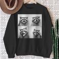 Laughing Raccoon Face Trash Raccoons Unique Quirky Animal Sweatshirt Gifts for Old Women