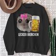 Lecker Bierchen X Sad Hamster Meme Bier Weizenbier Weißbier Sweatshirt Geschenke für alte Frauen