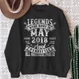 Legend Since May 2018 Vintage 6Th Birthday Boy Sweatshirt Gifts for Old Women