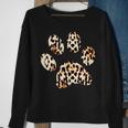 Leopard Cheetah Paw Print Sweatshirt Gifts for Old Women