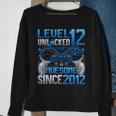 Level 12 Unlocked Awesome Since 2012 12Th Birthday Gaming Sweatshirt Gifts for Old Women
