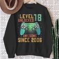 Level 18 Unlocked 18Th Birthday 18 Year Old Gamer Bday Sweatshirt Gifts for Old Women