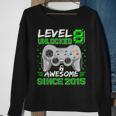 Level 8 Unlocked Awesome 2015 Video Game 8Th Birthday Gamer Sweatshirt Gifts for Old Women