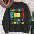 Leveling Up To Big Brother 2024 Gaming Boys Toddler Big Bro Sweatshirt Gifts for Old Women