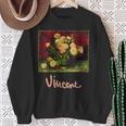 Still Life Bowl With Peonies And Roses By Vincent Van Gogh Sweatshirt Gifts for Old Women