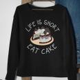 Life Is Short Eat Cake Yolo No Regrets Sweatshirt Gifts for Old Women