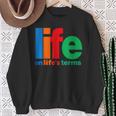 Life On Life's Terms Aa & Na Slogans Sayings Sweatshirt Gifts for Old Women