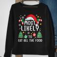 Most Likely To Eat All The Food Family Xmas Holiday Sweatshirt Gifts for Old Women