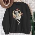 Lilie Flowers Celestial Cat In A Crescent Moon Sweatshirt Gifts for Old Women