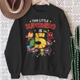 This Little Superhero Is 5 Birthday Superhero 5 Year Old Boy Sweatshirt Gifts for Old Women