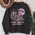Live Laugh Lesbian Raccoon Lesbian Lgbtq Pride Month Sweatshirt Gifts for Old Women