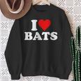 I Love Bats I Heart Bats Sweatshirt Gifts for Old Women