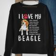 I Love My Beagle Beagle Lover Gif Sweatshirt Gifts for Old Women