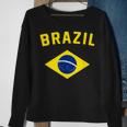 I Love Brazil Minimalist Brazilian Flag Sweatshirt Gifts for Old Women
