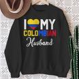 I Love My Colombian Husband Canada Flag Married Couple Sweatshirt Gifts for Old Women