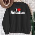 I Love Heart Sebastian Name On A Sweatshirt Gifts for Old Women