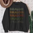 Love Heart Shalom Grunge Vintage Style Black Shalom Sweatshirt Gifts for Old Women