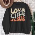 Love Like Jesus Retro Vintage Colours Sweatshirt Geschenke für alte Frauen