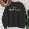 I Love Krav Maga I Heart Krav Maga Sweatshirt Gifts for Old Women