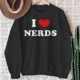 I Love Nerds I Heart Nerds Sweatshirt Gifts for Old Women