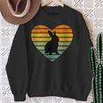 I Love Rabbit Retro Heart Rabbit Fan Sweatshirt Geschenke für alte Frauen