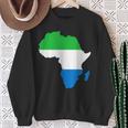 Love Sierra Leone With Sierra Leonean Flag In Africa Map Sweatshirt Gifts for Old Women