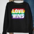 Love Wins Cute Witty Lgbt Community Sweatshirt Gifts for Old Women