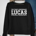 Lucas Personal Name Lucas Sweatshirt Gifts for Old Women