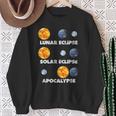 Lunar Eclipse Solar Eclipse Apocalypse Astronomy Sweatshirt Gifts for Old Women