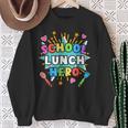 Lunch Hero Squad A Food Service Worker School Lunch Hero Sweatshirt Gifts for Old Women