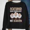 Lustiges Schäfer Sweatshirt Achtung, Rede mit Schafen, Schäferhumor Tee Geschenke für alte Frauen