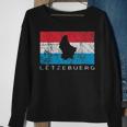 Luxembourg Flag Outline Silhouette Benelux Letzebuerg Sweatshirt Geschenke für alte Frauen