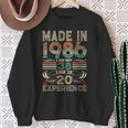 Made In 1986 I Am Not 38 I Am 18 With 20 Years Of Experience Sweatshirt Gifts for Old Women
