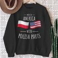 Made In America With Polish Parts Polish American Sweatshirt Gifts for Old Women
