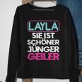 Malle Layla Sie Ist Schöner Jünger Geiler Layla Black S Sweatshirt Geschenke für alte Frauen