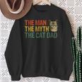 The Man The Myth The Cat Dad Cat Daddy Vintage Sweatshirt Gifts for Old Women