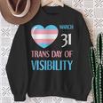 March 31 Trans Day Of Visibility Awareness Transgender Ally Sweatshirt Gifts for Old Women