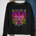 Mardi Gras Costume Let The Shenanigans Begin Mask Women Sweatshirt Gifts for Old Women