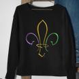 Mardi Gras Gold Purple Green Fleur De Lis Sweatshirt Gifts for Old Women