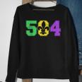 Mardi Gras New Orleans 504 Louisiana Sweatshirt Gifts for Old Women