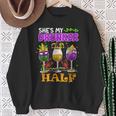 Mardi Gras Outfit She's My Drunker Half Carnival Men Sweatshirt Gifts for Old Women