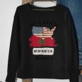 I May Be In The Usa But My Heart Is In Morocco Sweatshirt Gifts for Old Women