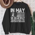 In May We Wear Gray Brain Cancer Awareness Month Sweatshirt Gifts for Old Women